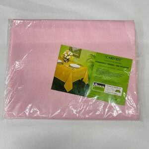 Bardwil Carefree Rectangle Tablecloth 60x102 Pink MCM Cottagecore Retro NIP